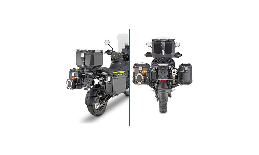 Portavaligie laterale Givi configurato per Monokey cam-Side norden 901