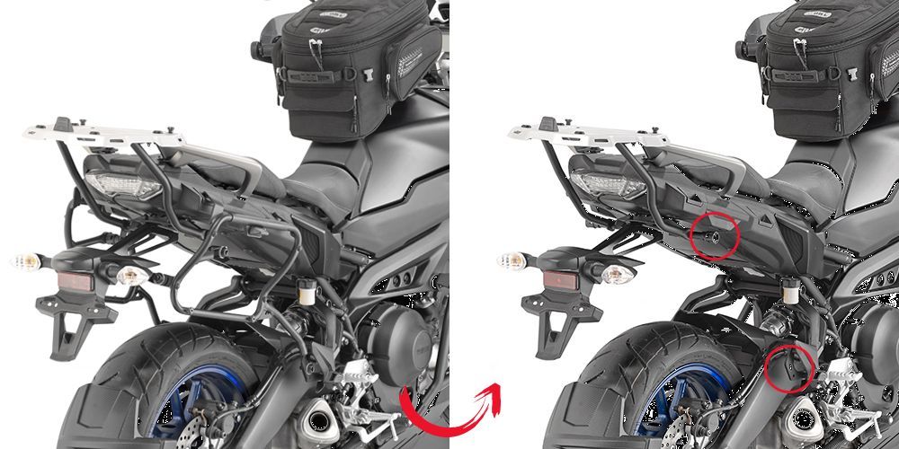 Portavaligie laterale Givi per valigie v35/V37 Monokey Yamaha Tracer 900