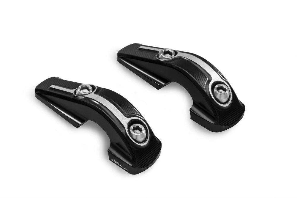 CNC Racing Pince supérieure du guidon noir/argent pour Ducati Xdiavel