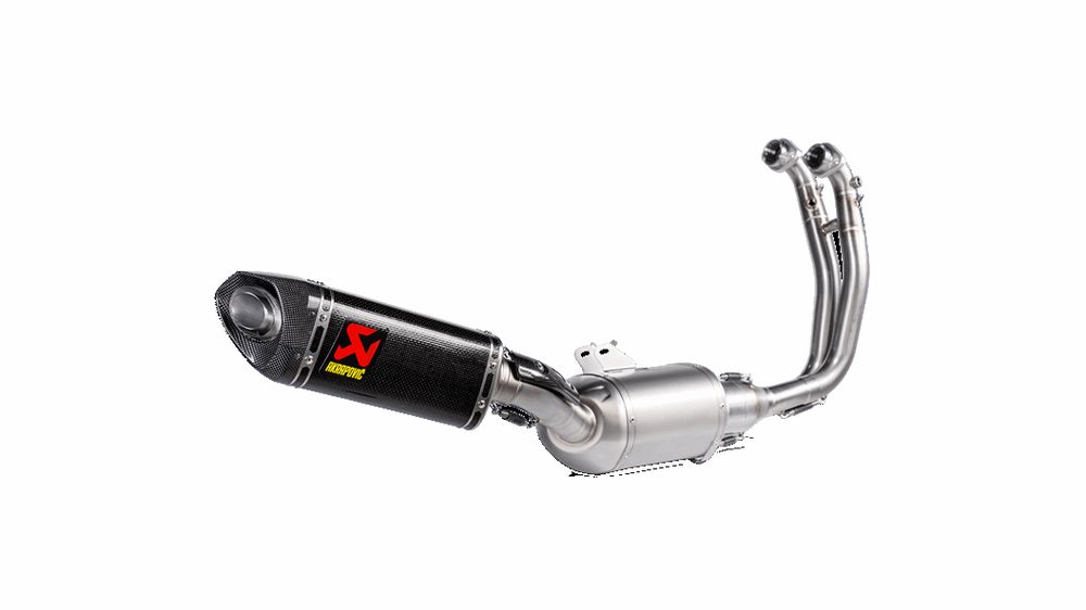 AKRAPOVIC AUSPUFFANLAGE MIT STRASSEZULASSUNG MIT ENDSCHALLDAMPFER AUS CARBON FÜR