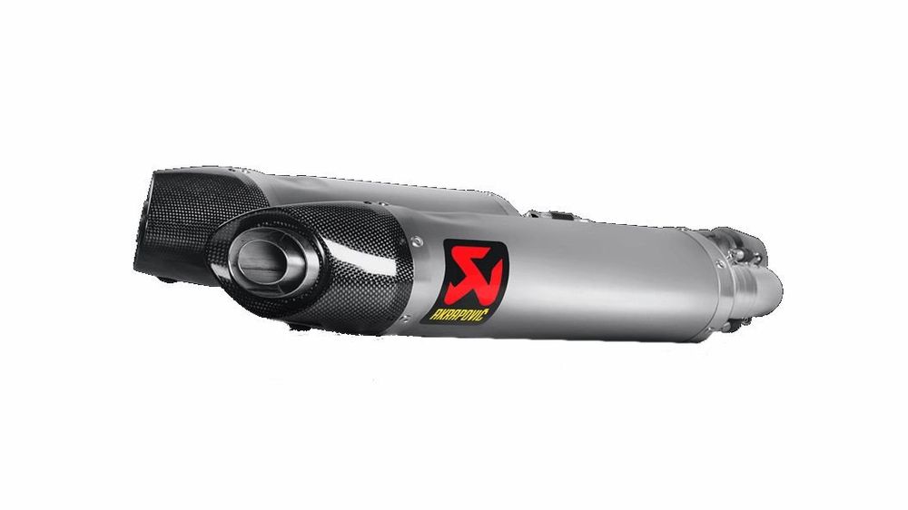 AKRAPOVIC PAR ESCAPES HEXAGONAL TITANIO TAPA CARBONO APRILIA SL750 SHIVER