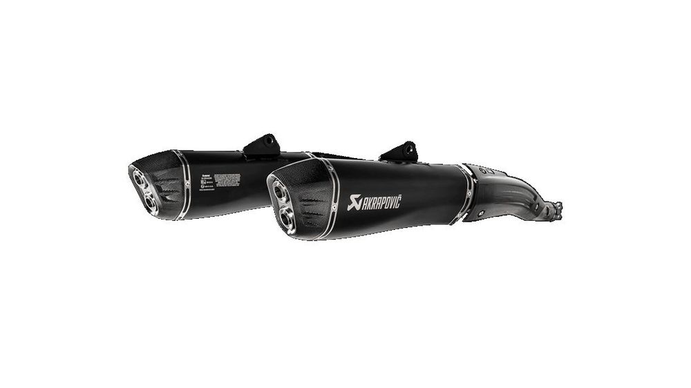 Akrapovic Paire de silencieux noir homologué pour BMW K 1600 B / Grand America