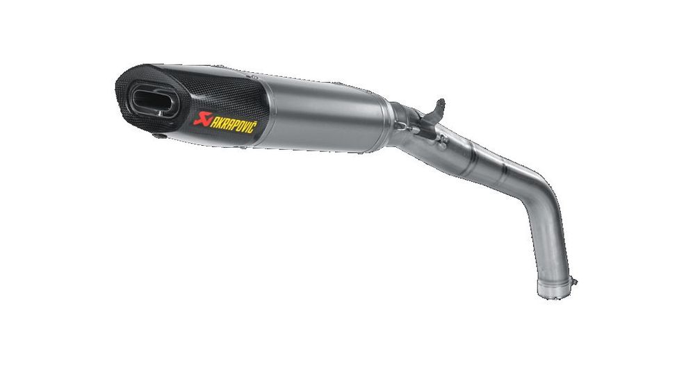 AKRAPOVIC EXHAUST SLIP ON LINE WITH TITANIUM OUTER SLEEVE CARBON END CAP A