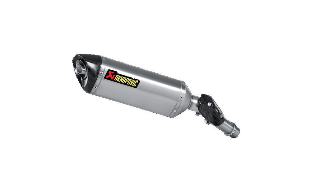 Akrapovic silencer titanium slip on carbon end cap approved Kawasaki versy