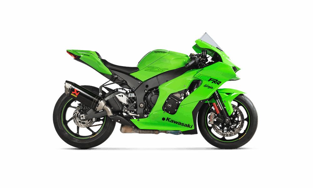 Akrapovic Terminale omologato carbonio fondello titanio Kawasaki ZX10-R