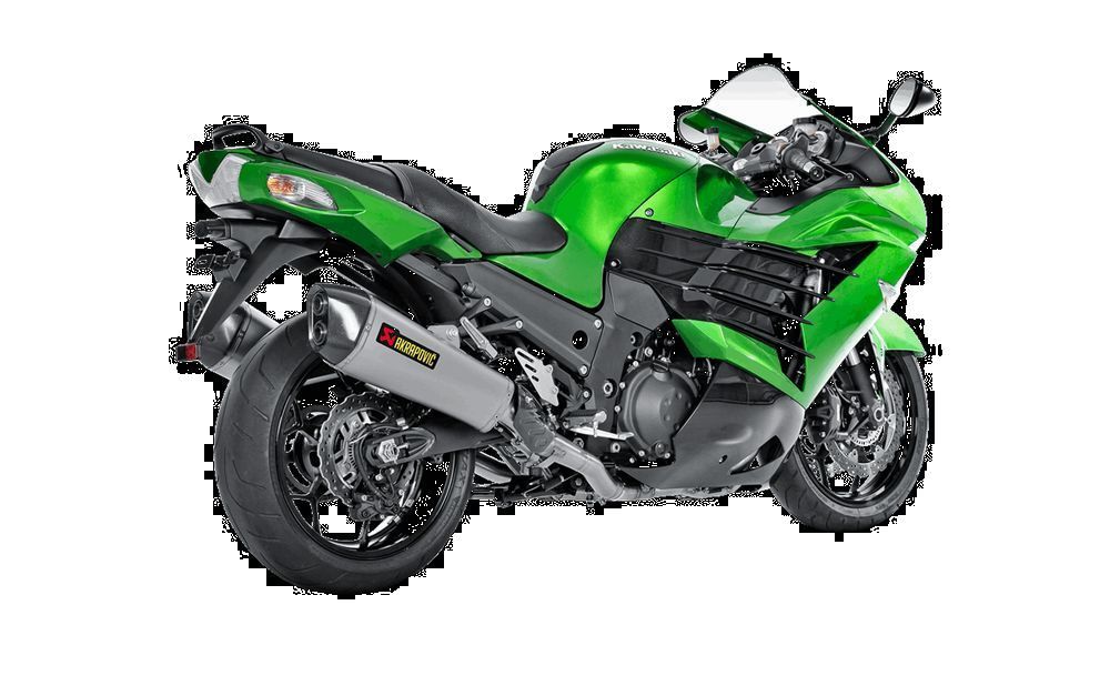 Akrapovic echappement ligne racing titane double silencieux, flasque en carbone pour Kawasaki zzr 1400, zx 14 r