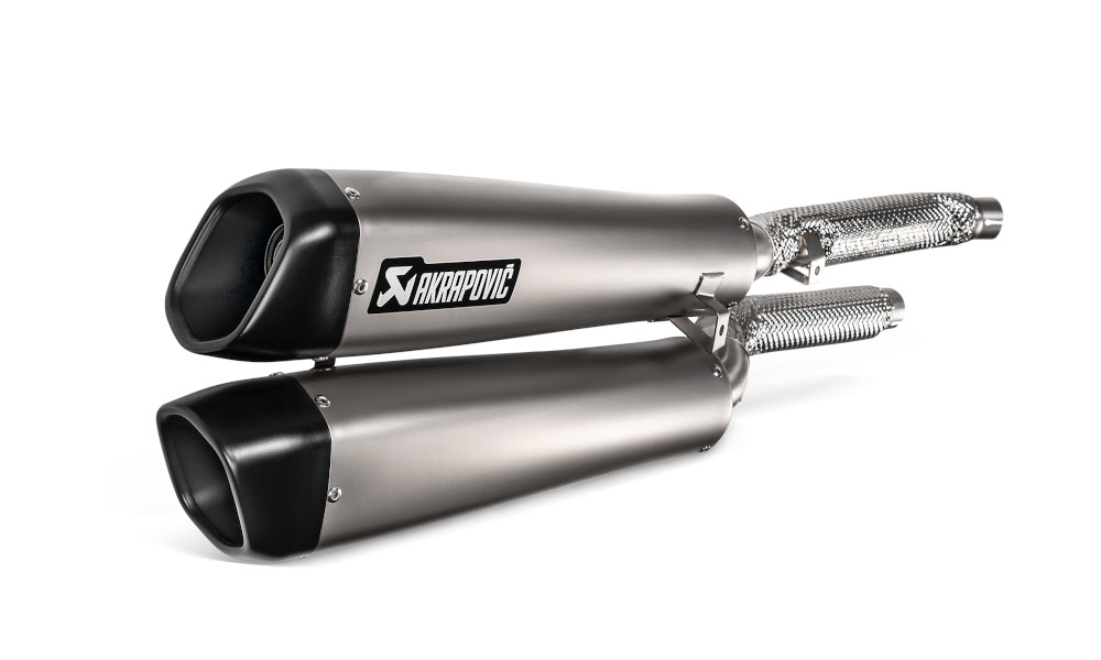 Coppia silenziatori akrapovic omologati triumph scrambler 1200