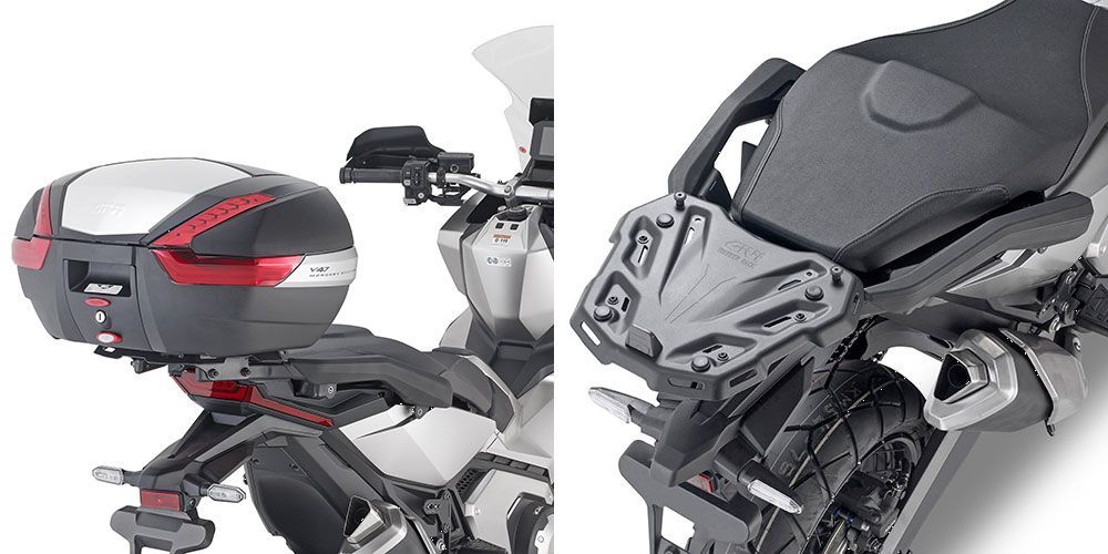 Supporto posteriore nero Givi per bauletti Monokey/Monolock Honda X-Adv 750 &#39;21