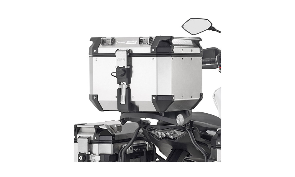 Chromed rear rack Givi Top case Monokey