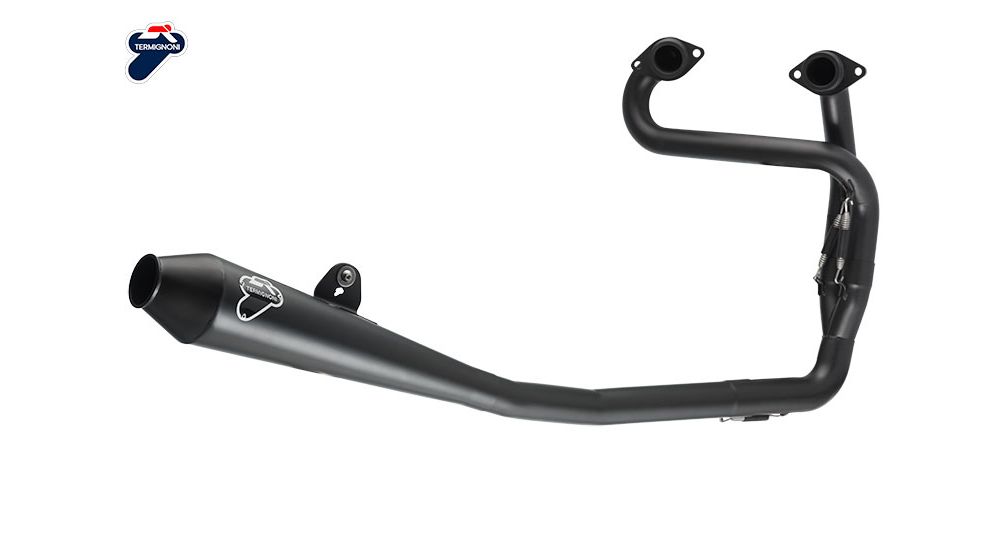 Complete exhaust system Termignoni racing black inox Triumph Street twin