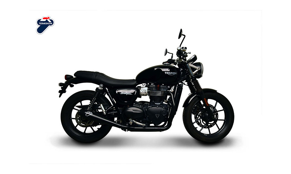 TERMIGNONI LIGNE COMPLETE RACING BLACK INOX TRIUMPH STREET TWIN