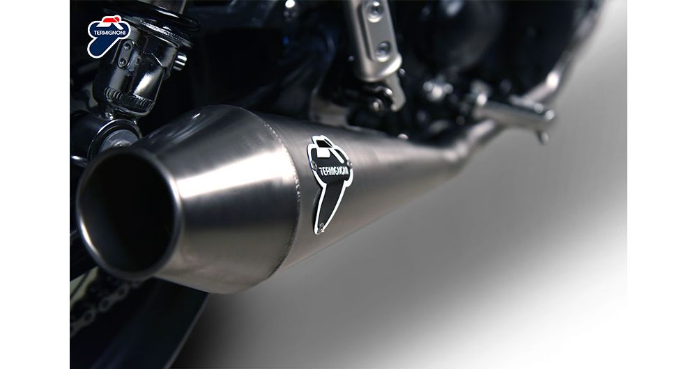 Termignoni Sistema de escape racing finitura satinata de acero inoxidable para Triumph Street Twin