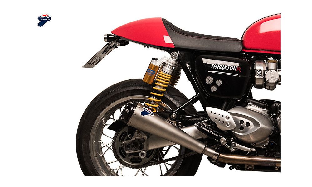 Termignoni Silencer doppio approved satin finish Triumph Truxton