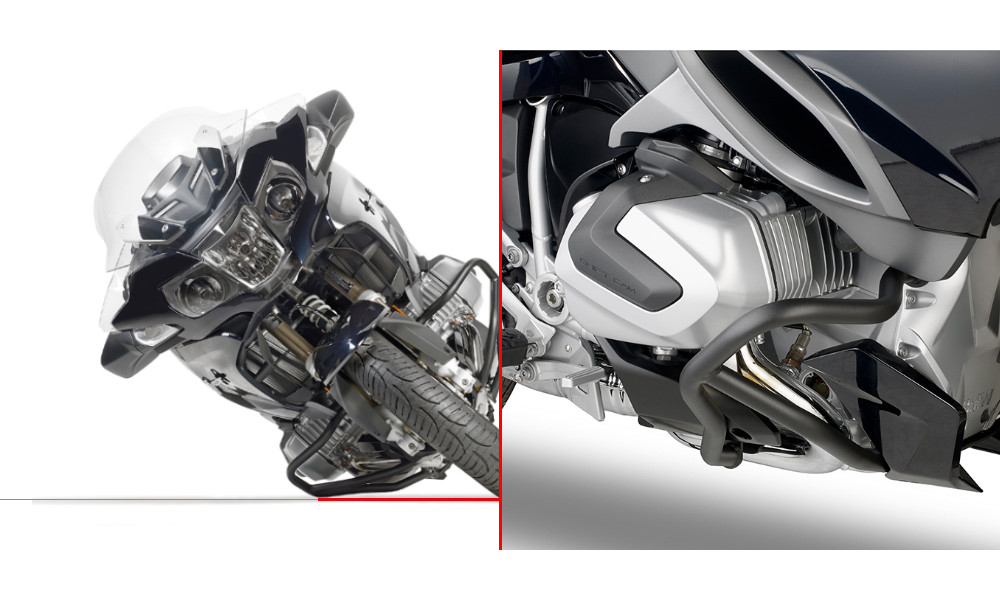 Engine guard tubular black upper part of the radiators Givi for BMW R 1250 RT