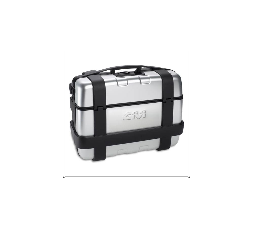 Givi Par de maletas laterales 33 litros, negro con acabado en aluminio con ventanilla de apertura superior. 