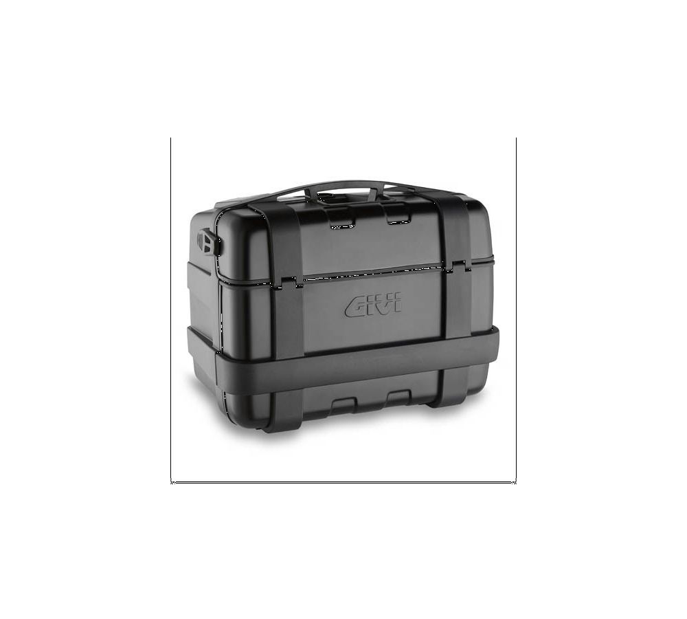 GIVI TREKKER SIDE CASE 46 LT BLACK WITH ALUMINIUM COVER