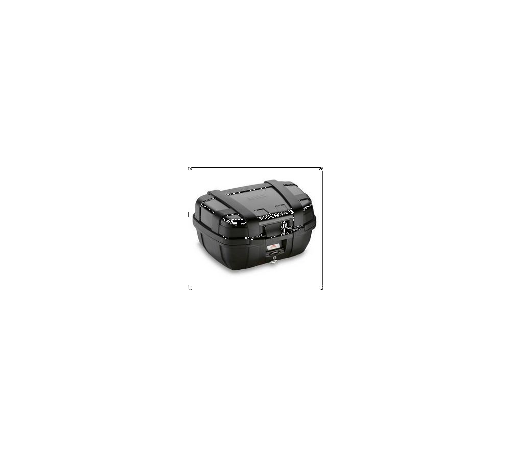 Givi TREKKER Maleta negra 52 Lts con acabado en aluminio, pintado negro