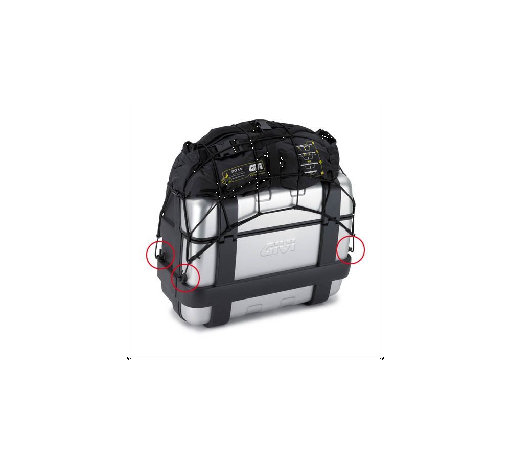 Givi Topcase TREKKER 52 litre noir avec finition en aluminium Triumph Tige