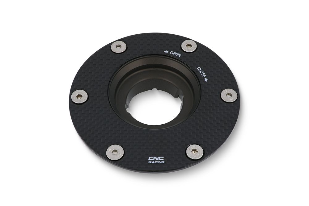 CNC RACING FUEL TANK CAP FLANGE CARBON GLOSSY FOR KTM 950