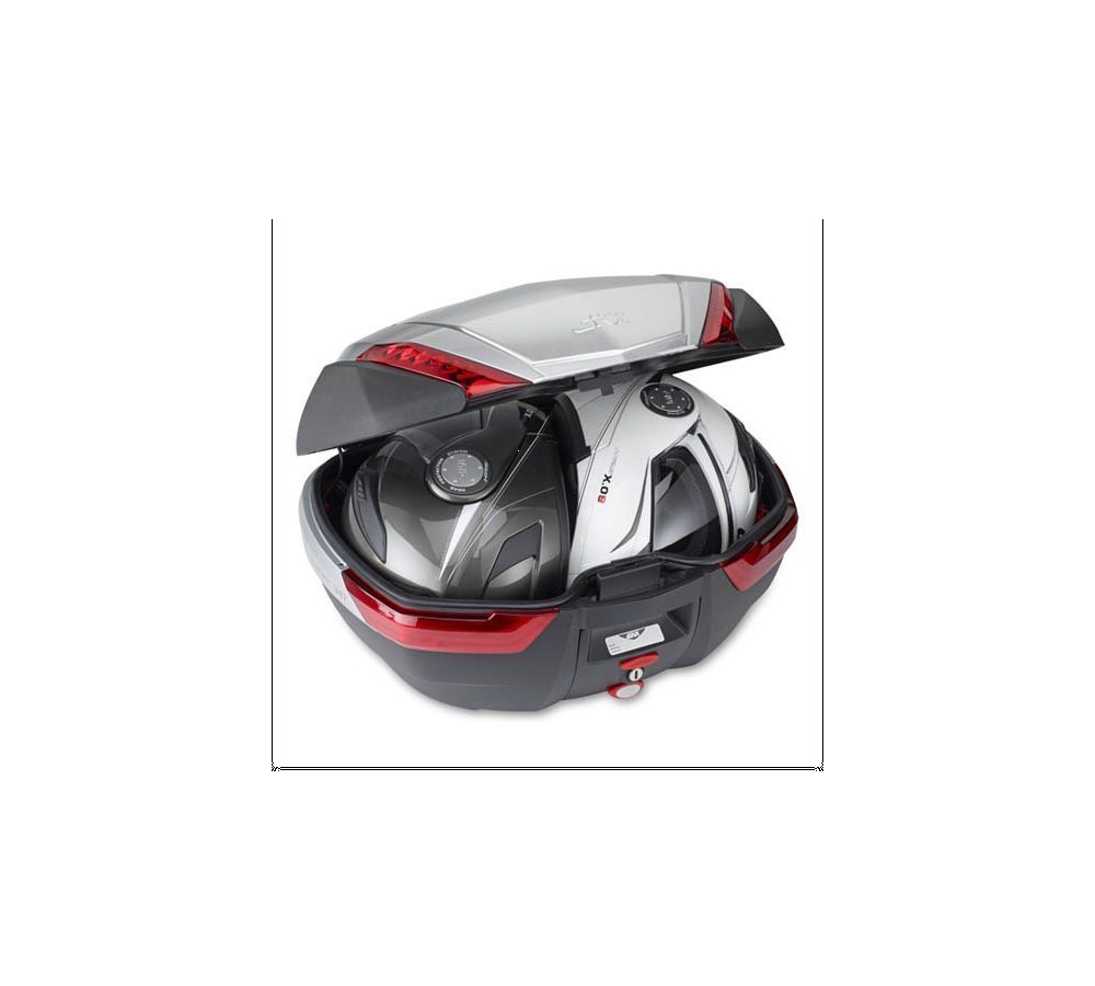 Top case V47 47 litri black with aluminium finish Givi