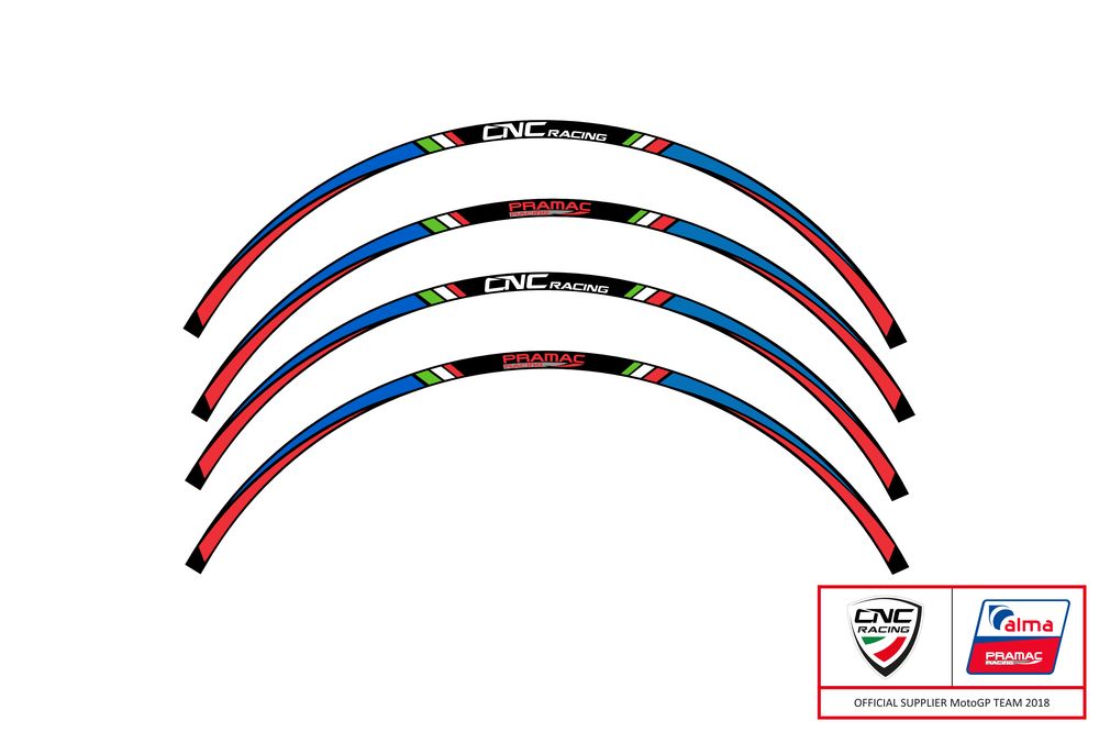 CNC RACING KIT ADESIVI RUOTA 17&quot; PRAMAC RACING LIM. ED. APRILIA CAPONORD