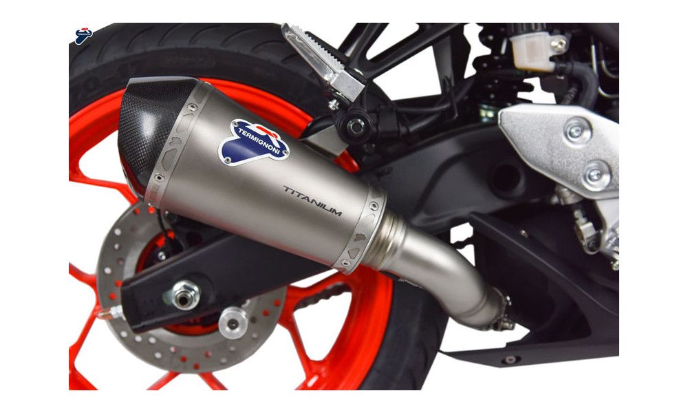 Conical Termignoni Relevance silencer for Yamaha R3-MT3