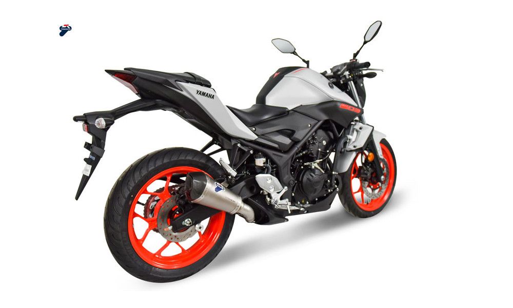 Conical Termignoni Relevance silencer for Yamaha R3-MT3