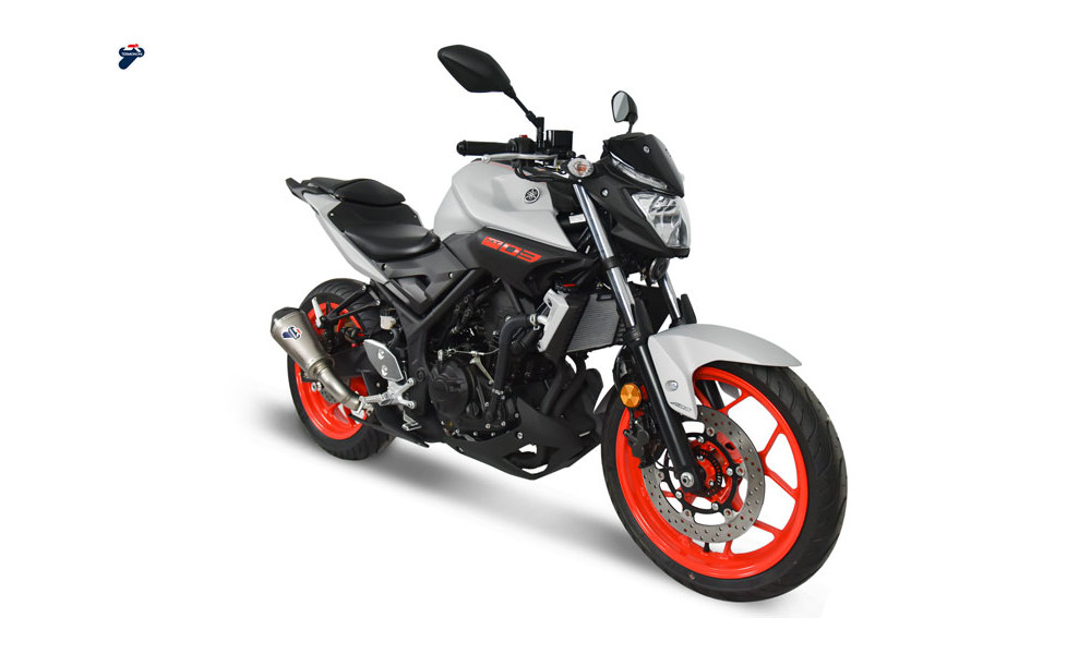 Conical Termignoni Relevance silencer for Yamaha R3-MT3